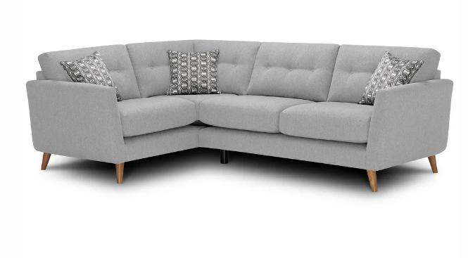 Lot 264  
            Birmingham SR104 - Collection or Optional Delivery Available 

                
OAK FUNITURELAND EVIE RIGHT HAND 2 SEAT UNIT IN ROSA COLLECTION SILVER FABRIC - O...