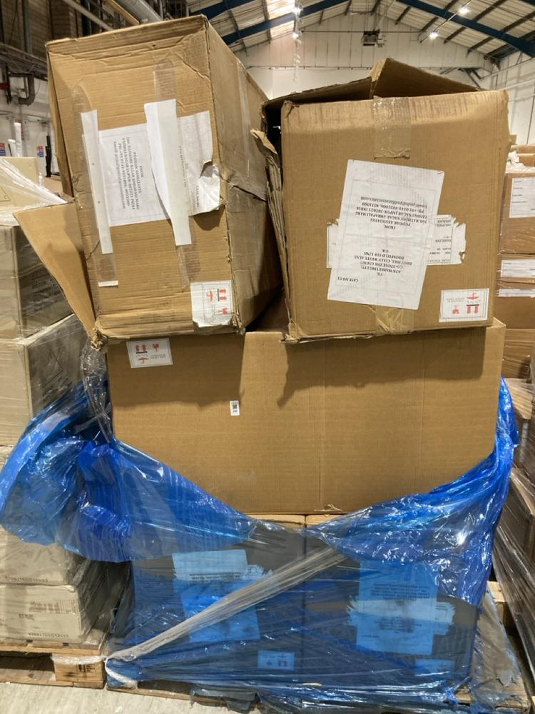 Lot 296  
            Birmingham SR104 - Collection or Optional Delivery Available 

                
PALLET OF STONE THE CROWS ITEMS TO INCLUDE SMALL INDIGO PATTERNED FOOTSTOOL (KERB...