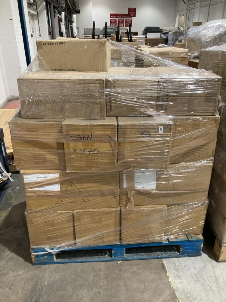 Lot 298  
            Birmingham SR104 - Collection or Optional Delivery Available 

                
PALLET OF STONE THE CROWS ITEMS TO INCLUDE DINNER PLATE - ANTIQUE DARK BLUE (KERB...