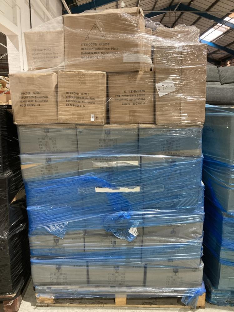 Lot 301  
            Birmingham SR104 - Collection or Optional Delivery Available 

                
PALLET OF STONE THE CROWS ITEMS TO INCLUDE DINNER PLATE - GLACIER BLUE (KERBSIDE ...