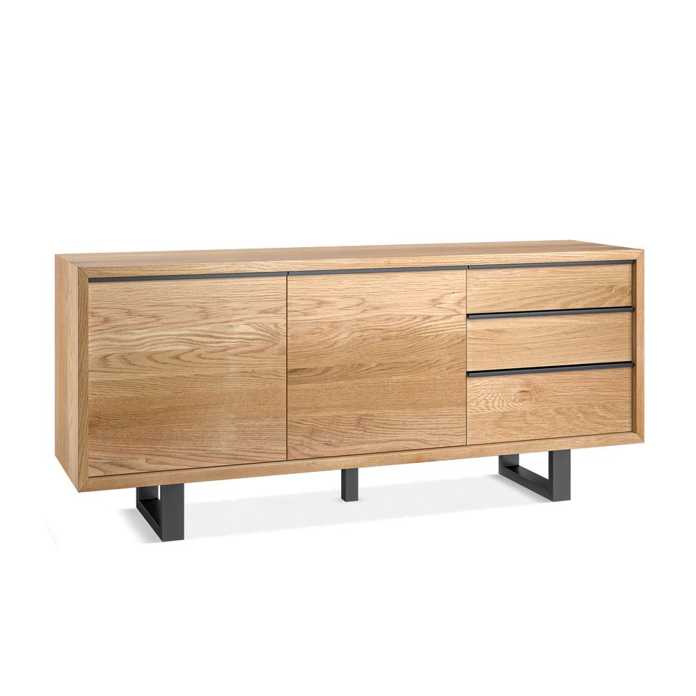 Lot 31  
            Birmingham SR104 - Collection or Optional Delivery Available 

                
OAK FURNITURELAND MAINE NATURAL SOLID OAK & METAL EXTRA LARGE SIDEBOARD ORIGINAL ...