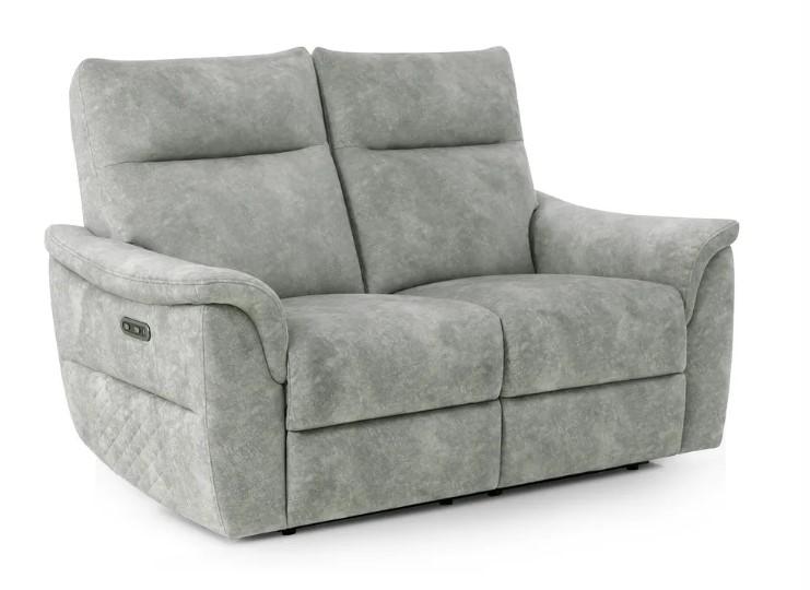 Lot 320  
            Birmingham SR104 - Collection or Optional Delivery Available 

                
OAK FURNITURELAND ALDO 2 SEATER RECLINER SOFA IN MARBLE SILVER FABRIC - ORIGINAL ...