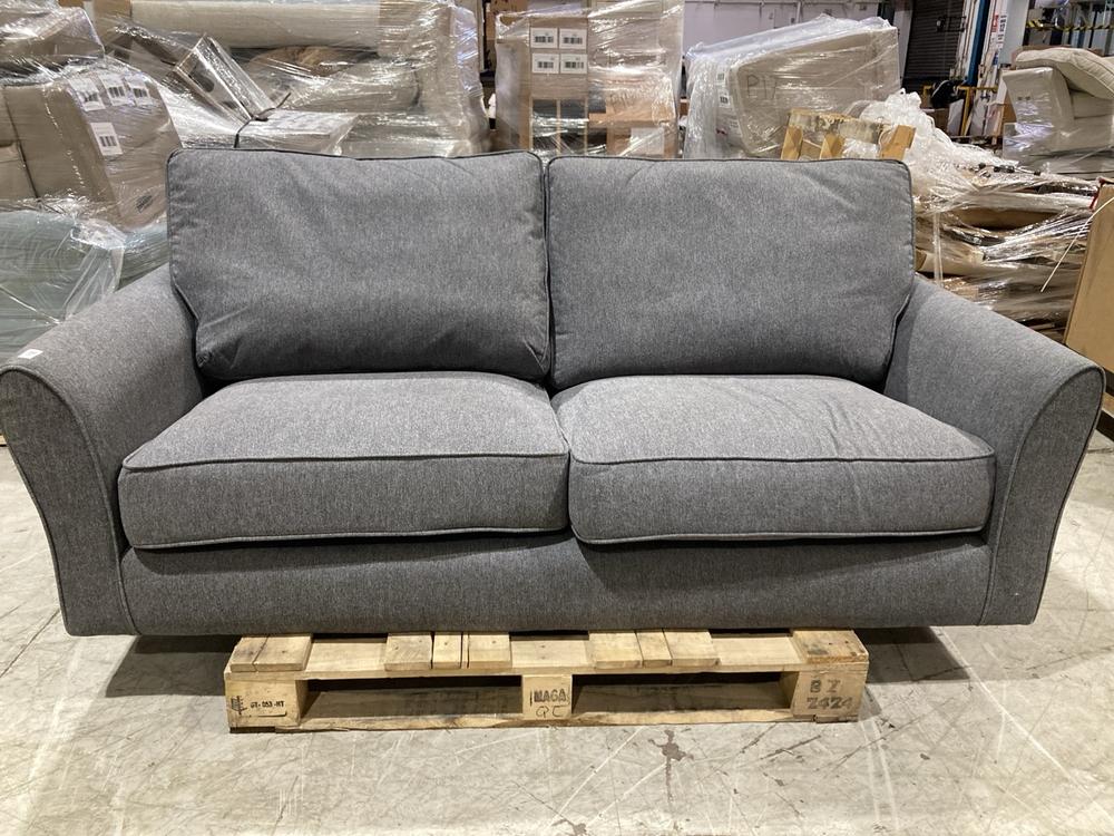 Lot 321  
            Birmingham SR104 - Collection or Optional Delivery Available 

                
OAK FURNITURELAND JASMINE 3 SEATER SOFA IN ORKNEY FABRIC - GRAPHITE WITH NEWTON O...