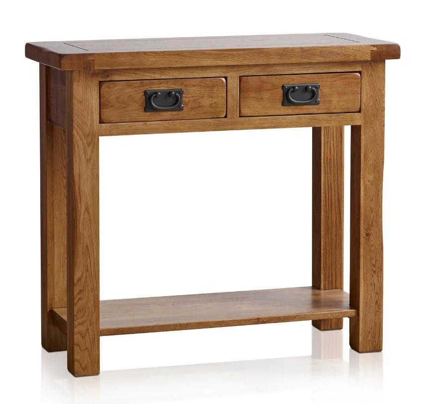 Lot 338  
            Birmingham SR104 - Collection or Optional Delivery Available 

                
OAK FURNITURELAND ORIGINAL RUSTIC SOLID OAK CONSOLE TABLE ORIGINAL RRP £349.99