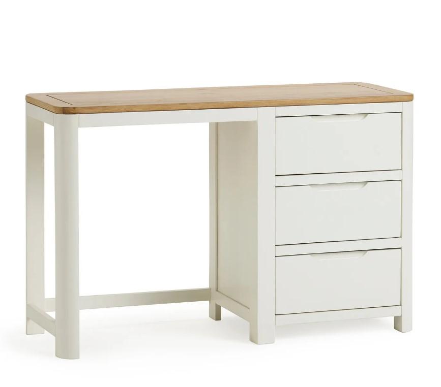 Lot 339  
            Birmingham SR104 - Collection or Optional Delivery Available 

                
OAK FURNITURELAND HOVE NATURAL OAK AND PAINTED DRESSING TABLE ORIGINAL RRP £479.99