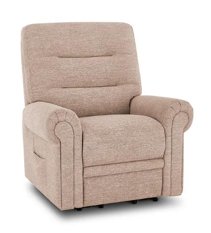Lot 347  
            Birmingham SR104 - Collection or Optional Delivery Available 

                
OAK FURNITURELAND EASTBOURNE RISER RECLINER ARMCHAIR IN JETTA BEIGE FABRIC ORIGIN...