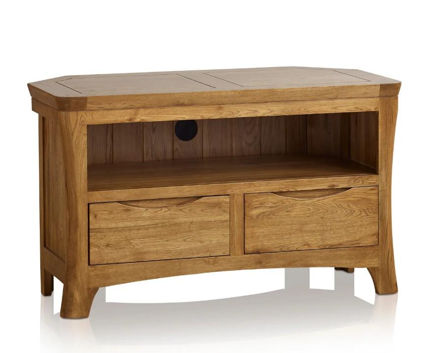 Lot 34  
            Birmingham SR104 - Collection or Optional Delivery Available 

                
OAK FURNITURELAND ORRICK RUSTIC SOLID OAK CORNER CABINET ORIGINAL RRP £419.99