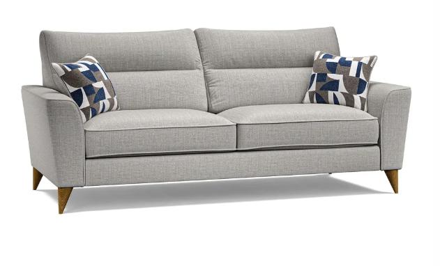 Lot 354  
            Birmingham SR104 - Collection or Optional Delivery Available 

                
OAK FURNITURELAND LEVI 4 SEATER SOFA IN BARLEY SILVER ORIGINAL RRP £1299.99