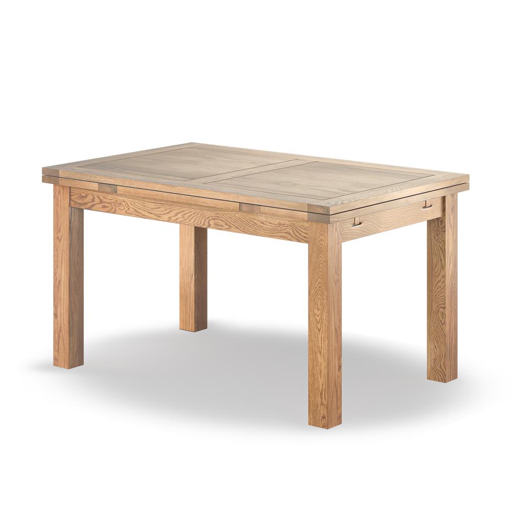 Lot 362  
            Birmingham SR104 - Collection or Optional Delivery Available 

                
OAK FURNITURELAND 4FT 7 X 3FT OAK EXT. DINING TABLE ORIGINAL RRP £299.50