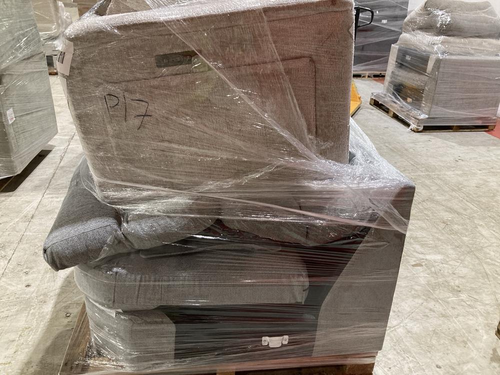 Lot 371  
            Birmingham SR104 - Collection or Optional Delivery Available 

                
PALLET OF OAK FURNITURELAND PARTS TO INCLUDE MORGAN CORNER MODULE IN SANTOS SILVE...