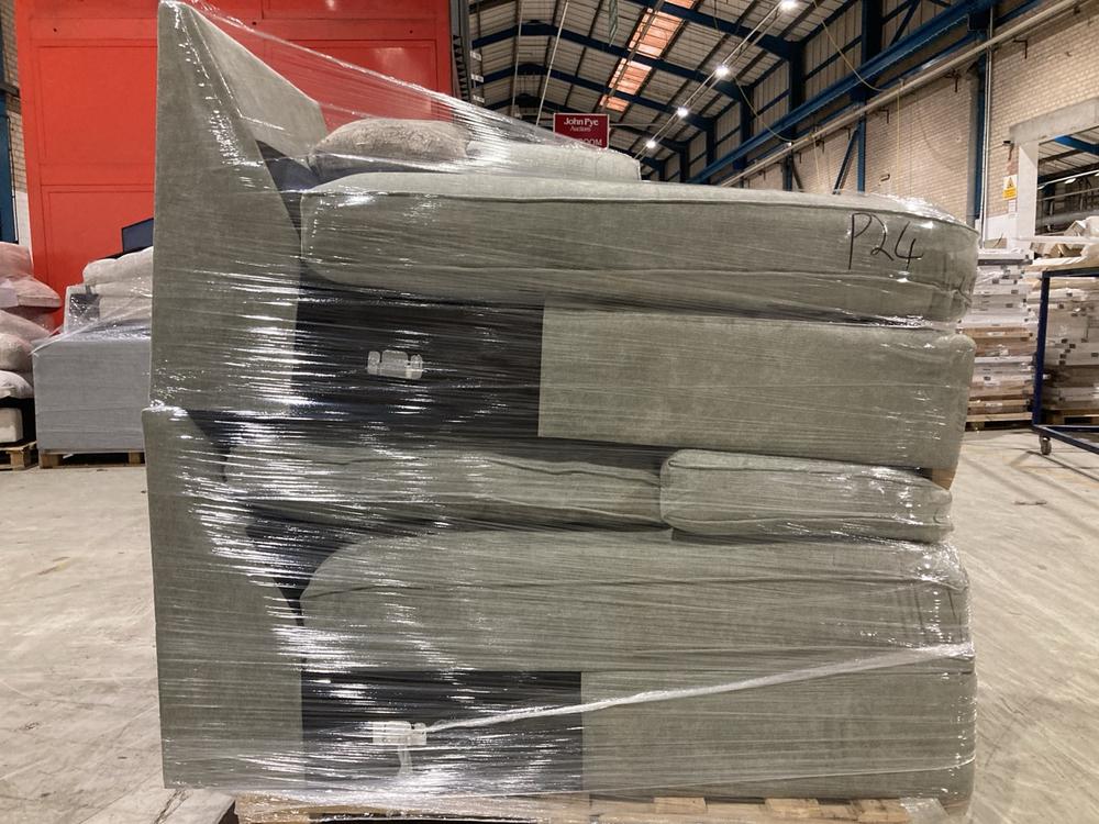 Lot 373  
            Birmingham SR104 - Collection or Optional Delivery Available 

                
PALLET OF OAK FURNITURELAND PARTS TO INCLUDE EASTLEY RIGHT HAND CHAISE SOFA BED W...