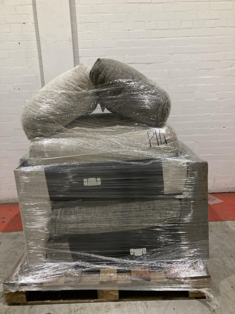 Lot 376  
            Birmingham SR104 - Collection or Optional Delivery Available 

                
PALLET OF OAK FURNITURELAND PARTS TO INCLUDE MALVERN MIDDLE ARMLESS MODULE IN BEI...