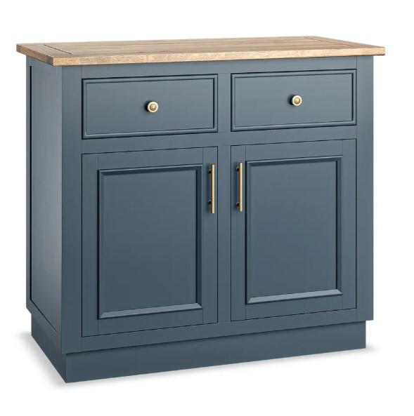 Lot 50  
            Birmingham SR104 - Collection or Optional Delivery Available 

                
OAK FURNITURELAND RICHMOND SMOKED OAK FINISH AND INK BLUE PAINTED HARDWOOD SMALL ...