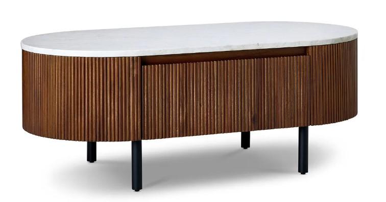 Lot 60  
            Birmingham SR104 - Collection or Optional Delivery Available 

                
OAK FURNITURELAND ELBA MARBLE AND ACACIA STORAGE COFFEE TABLE ORIGINAL RRP £499.99