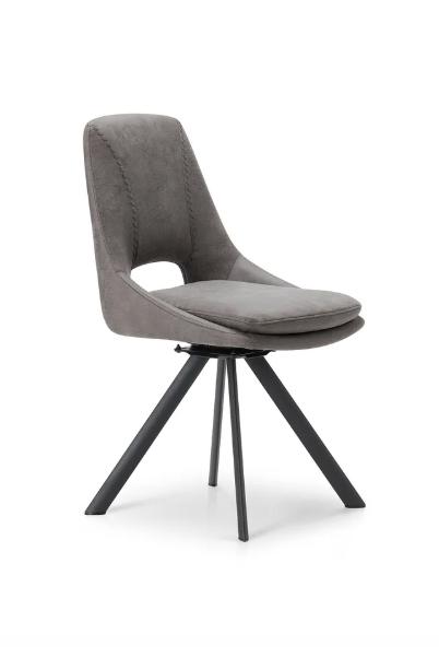 Lot 72  
            Birmingham SR104 - Collection or Optional Delivery Available 

                
OAK FURNITURELAND NICO / BLACK METAL DARK GREY SUEDE LOOK LIKE SWIVEL CHAIR ORIGI...