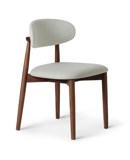 Lot 82  
            Birmingham SR104 - Collection or Optional Delivery Available 

                
OAK FURNITURELAND OTIS CHAIR COOL GREY WITH WALNUT STAINED BEECH LEGS ORIGINAL RR...