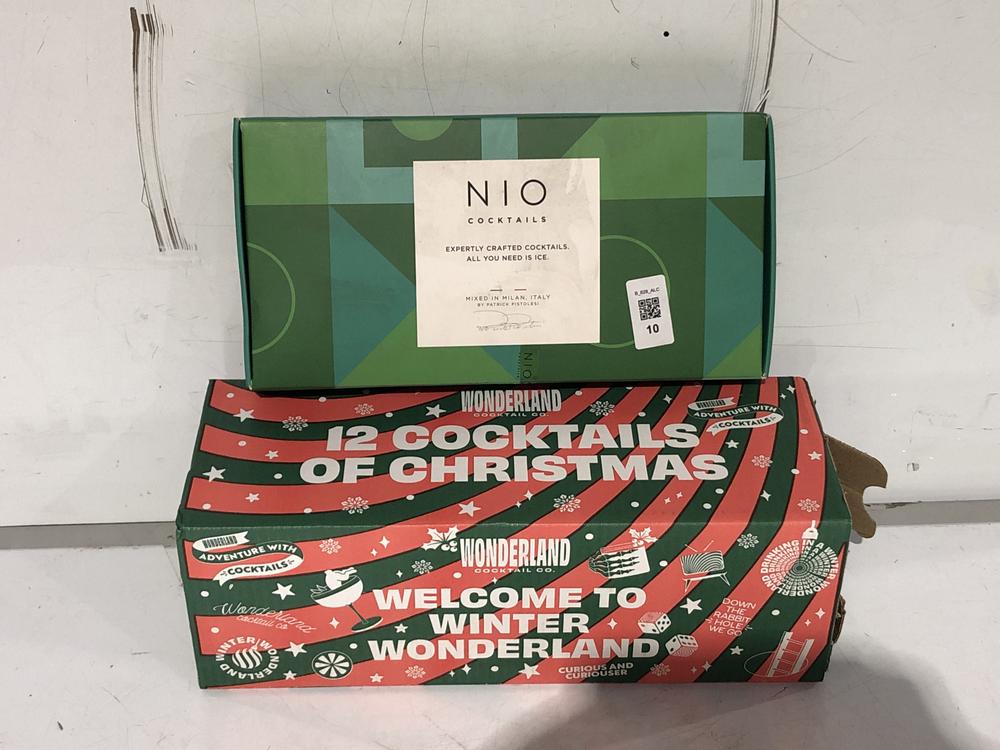 Lot 10  
            BIRMINGHAM SR110 - COLLECTION ONLY 

                
2 X BOXES OF MIXED ALCOHOLIC COCKTAILS TO INCLUDE CUBON NEGRONI BY NIO 24.4% VOL ...