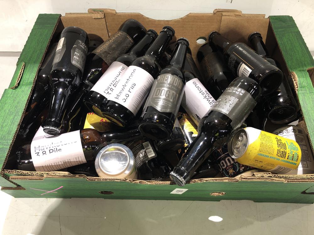 Lot 13  
            BIRMINGHAM SR110 - COLLECTION ONLY 

                
1 X BOX OF MIXED ALCOHOLIC DRINKS TO INCLUDE HAWKSTONE PILS 3.8%VOL 330ML BEER.(1...