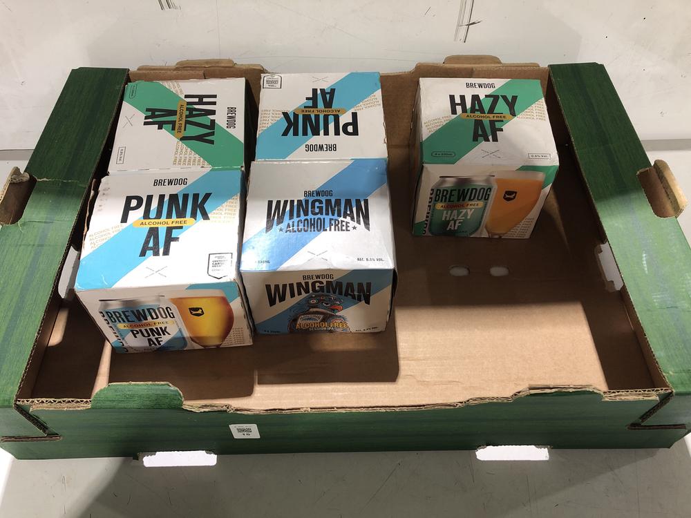 Lot 15  
            BIRMINGHAM SR110 - COLLECTION ONLY 

                
5 X BOXES OF MIXED NON ALCOHOLIC BEER TO INCLUDE BREW DOG PUNK ALCOHOL FREE 0.5%V...