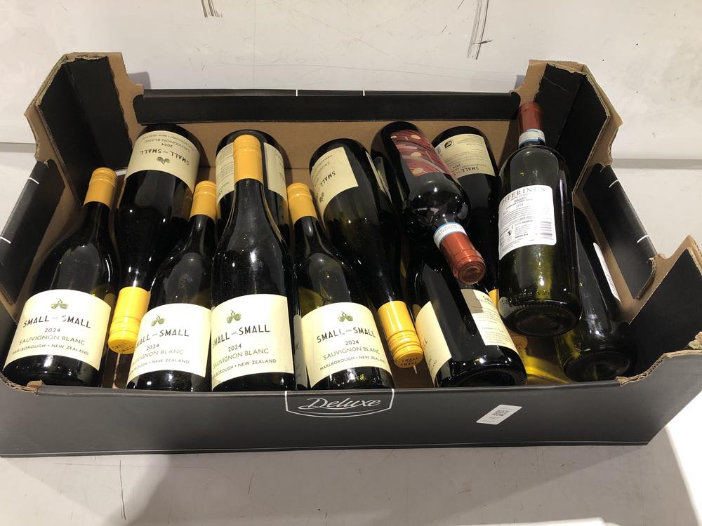 Lot 24  
            BIRMINGHAM SR110 - DELIVERY OR COLLECTION 

                
12 X BOTTLES OF MIXED WINE TO INCLUDE SMALL AND SMALL 2024 SAUVIGNON BLANC 23%VOL...