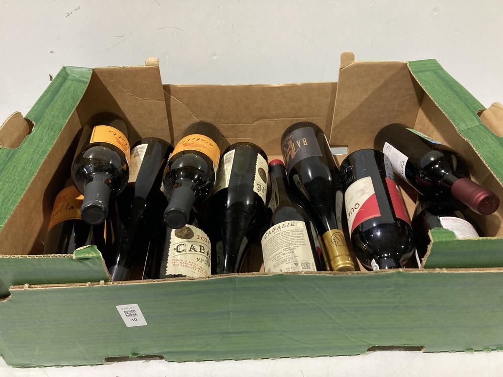 Lot 30  
            BIRMINGHAM SR110 - DELIVERY OR COLLECTION 

                
12 X BOTTLES OF MIXED WINE TO INCLUDE CABALIE MMXXIV 2024 13% VOL 750ML RED WINE....