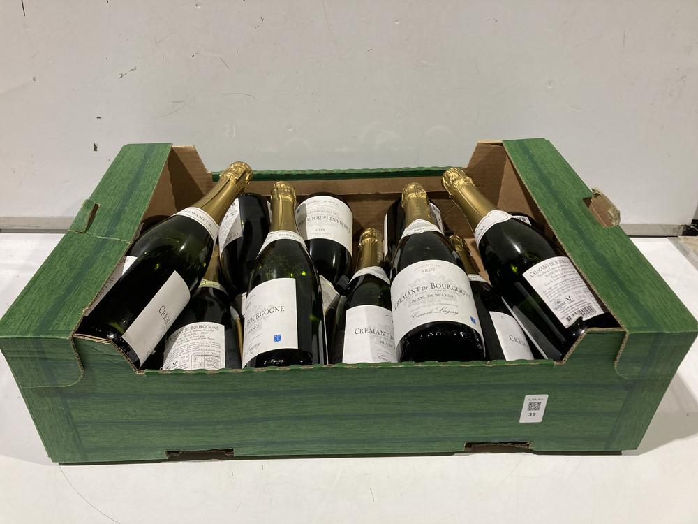 Lot 39  
            BIRMINGHAM SR110 - DELIVERY OR COLLECTION 

                
12 X BOTTLES OF CREMANT DE BOURGOGNE BRUT 11.5% VOL 750ML CHAMPAGNE.(18+. ID WILL...