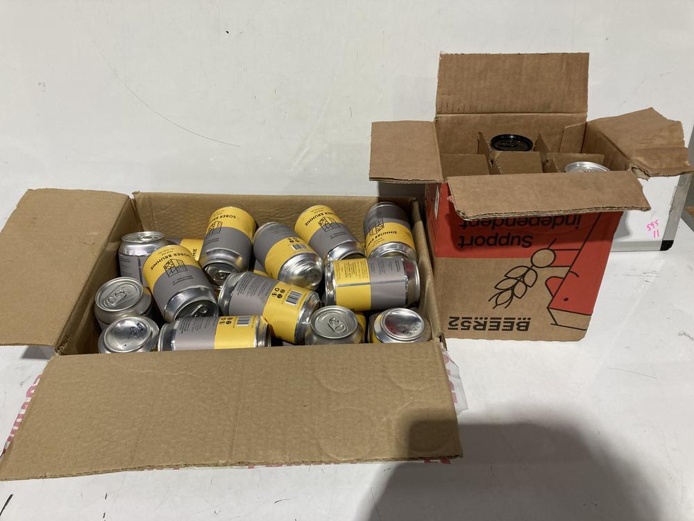 Lot 48  
            BIRMINGHAM SR110 - COLLECTION ONLY 

                
2 X BOXES OF MIXED BEERS TO INCLUDE SOBER BRUMMIE 0.5% VOL 330ML ALE.(18+. ID WIL...