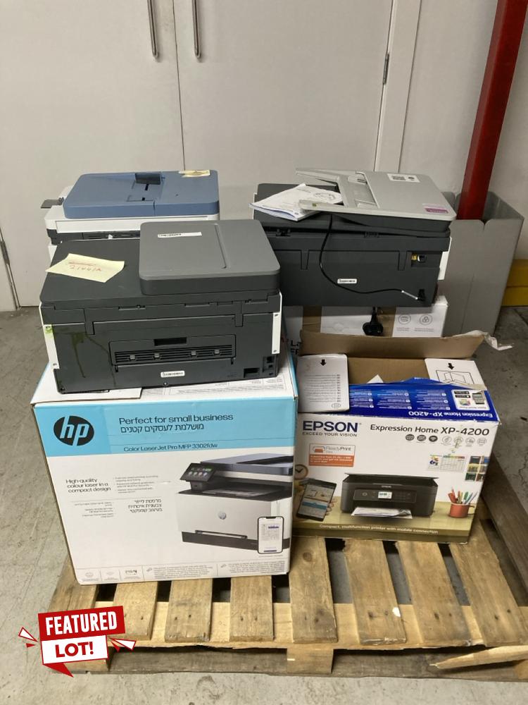 Lot 27  
            Birmingham Premium - Collection or Optional Delivery Available 

                
7 X PRINTERS TO INCLUDE HP, EPSON (ORIGINAL RRP - £1600). [JPTB6992] (KERBSIDE PA...