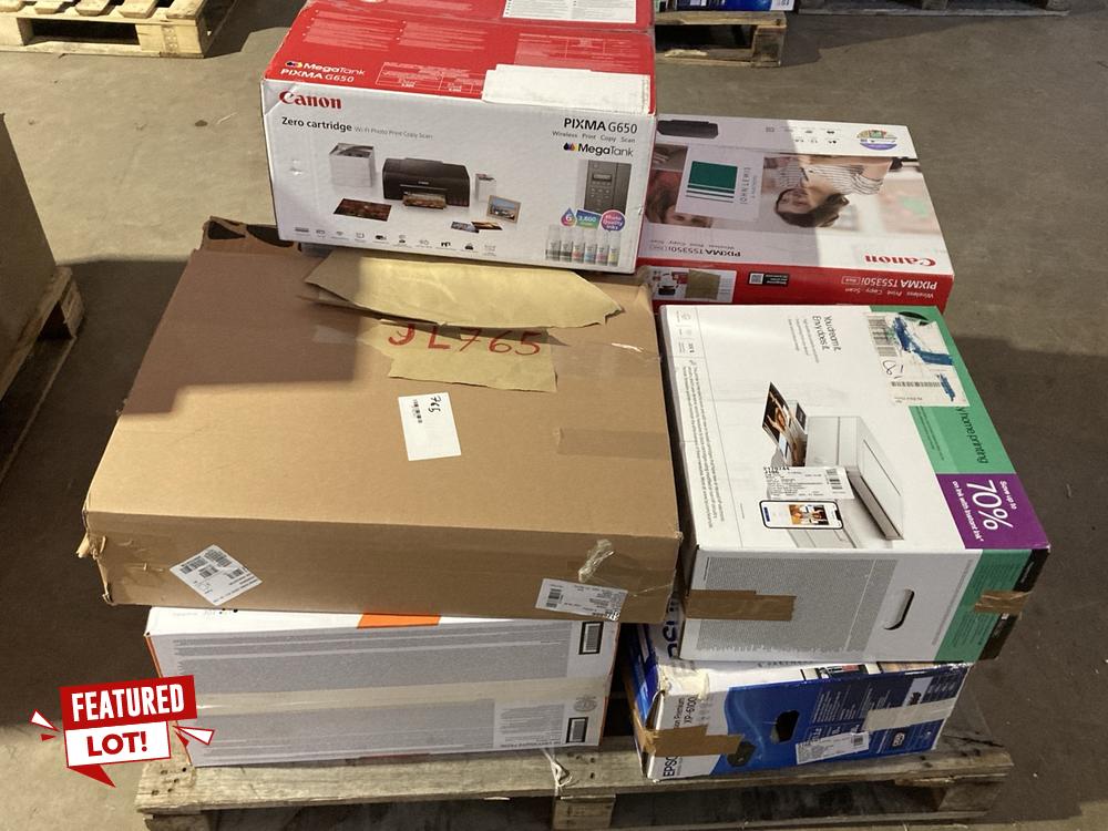 Lot 33  
            Birmingham Premium - Collection or Optional Delivery Available 

                
9 X PRINTERS TO INCLUDE HP PRINTER (ORIGINAL RRP - £700). [JPTB7817] (KERBSIDE PA...