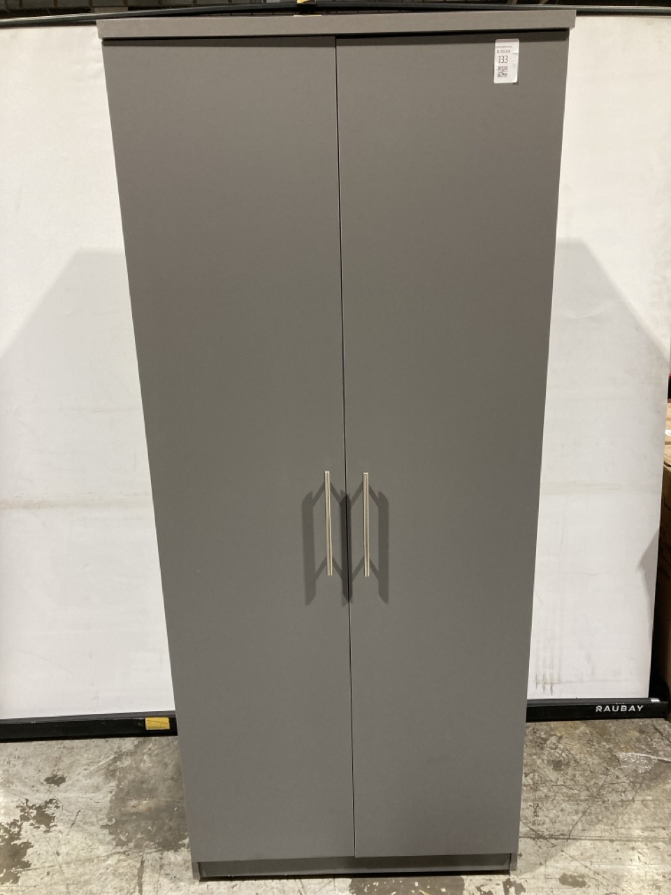 Lot 133  
            Birmingham - Collection or Delivery 

                
DAVID PHILLIPS R/APEX 2DOOR WARDROBE IN GREY IN-39633D ORIGINAL RRP £219