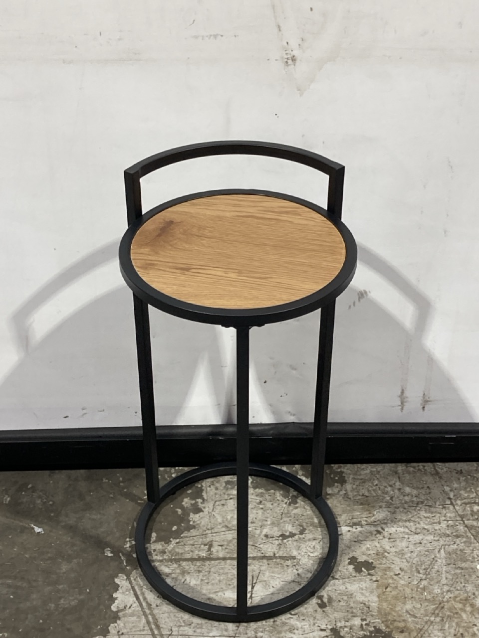 Lot 136  
            Birmingham - Collection or Delivery 

                
DAVID PHILLIPS R/LARSSON CIRCLE SIDE TABLE IN OAK/BLACK IR-39148D ORIGINAL RRP £49