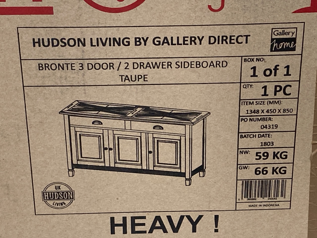 Lot 139  
            Birmingham - Collection or Delivery 

                
DAVID PHILLIPS R/BESPOKE SIDEBOARD IN TAUPE IN-03393D ORIGINAL RRP £399