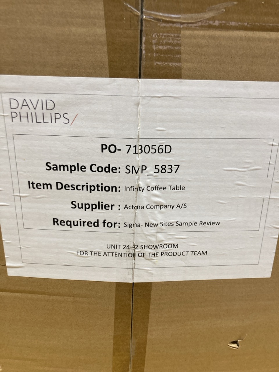 Lot 234  
            Birmingham - Collection or Delivery 

                
DAVID PHILLIPS INFINITY COFFEE TABLE IN-29577D