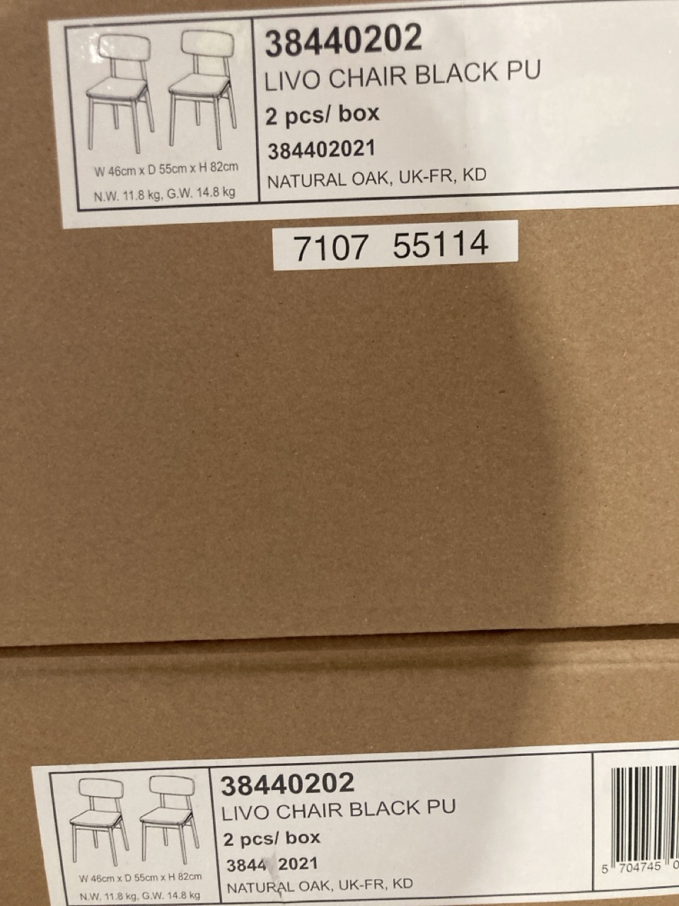 Lot 238  
            Birmingham - Collection or Delivery 

                
DAVID PHILLIPS 4X LIVO CHAIR IN BLACK PU ORIGINAL RRP £248