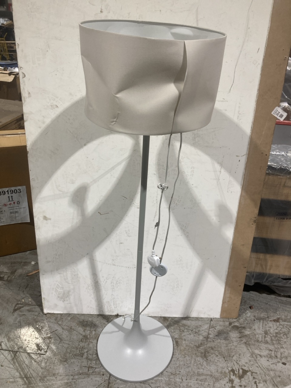 Lot 264  
            Birmingham - Collection Only 

                
DAVID PHILLIPS R/SPIN FLOOR LAMP IN GREY IR-29312D ORIGINAL RRP £69