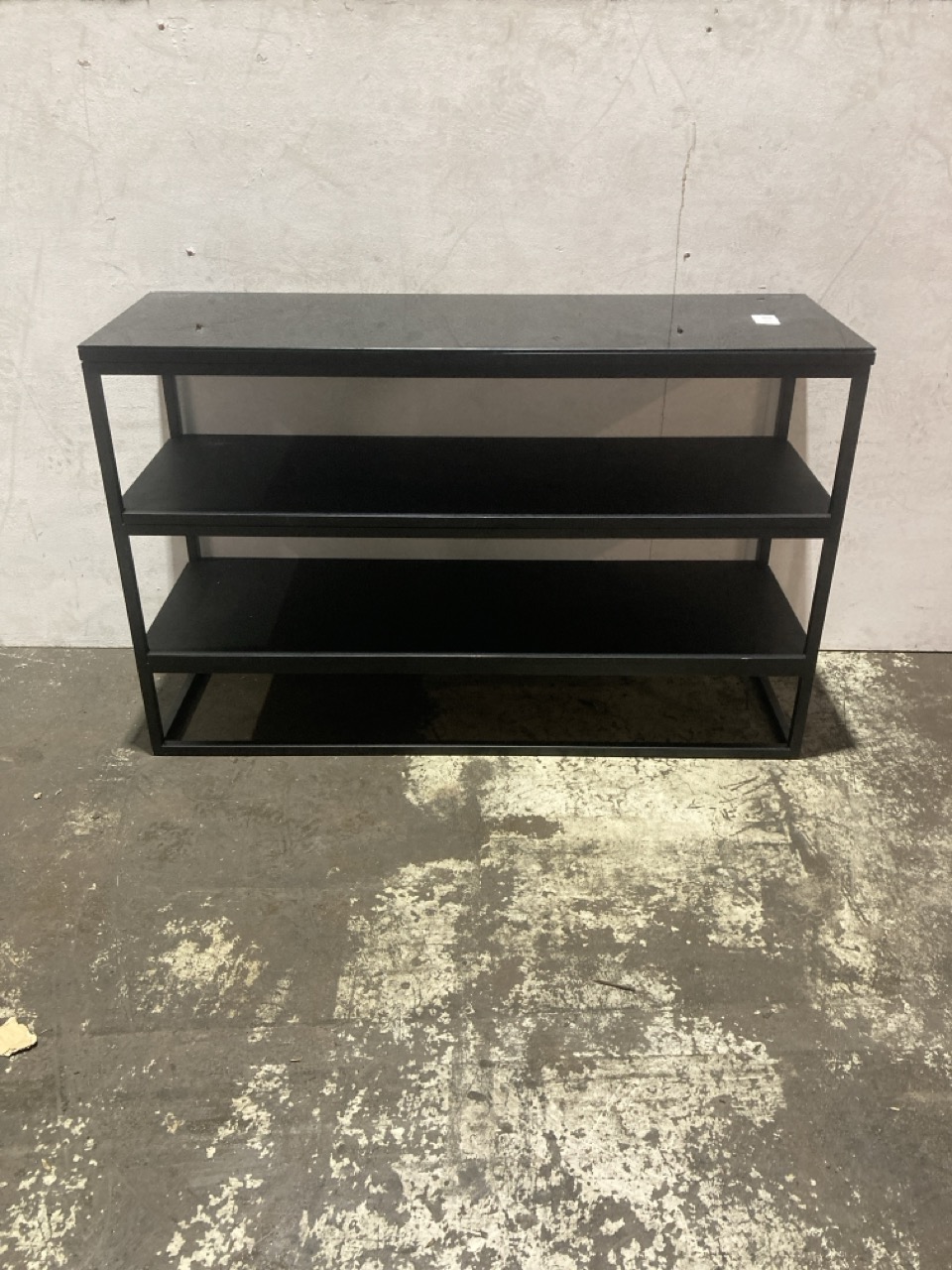 Lot 56  
            Birmingham - Collection or Delivery 

                
DAVID PHILLIPS R/POMONA CONSOLE TABLE IN BLACK/GLASS IR-29214D ORIGINAL RRP £199