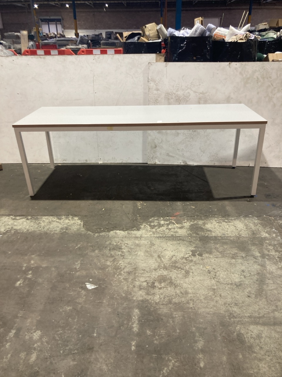 Lot 67  
            Birmingham - Collection or Delivery 

                
DAVID PHILLIPS LARGE DINING TABLE IN GREY/WHITE