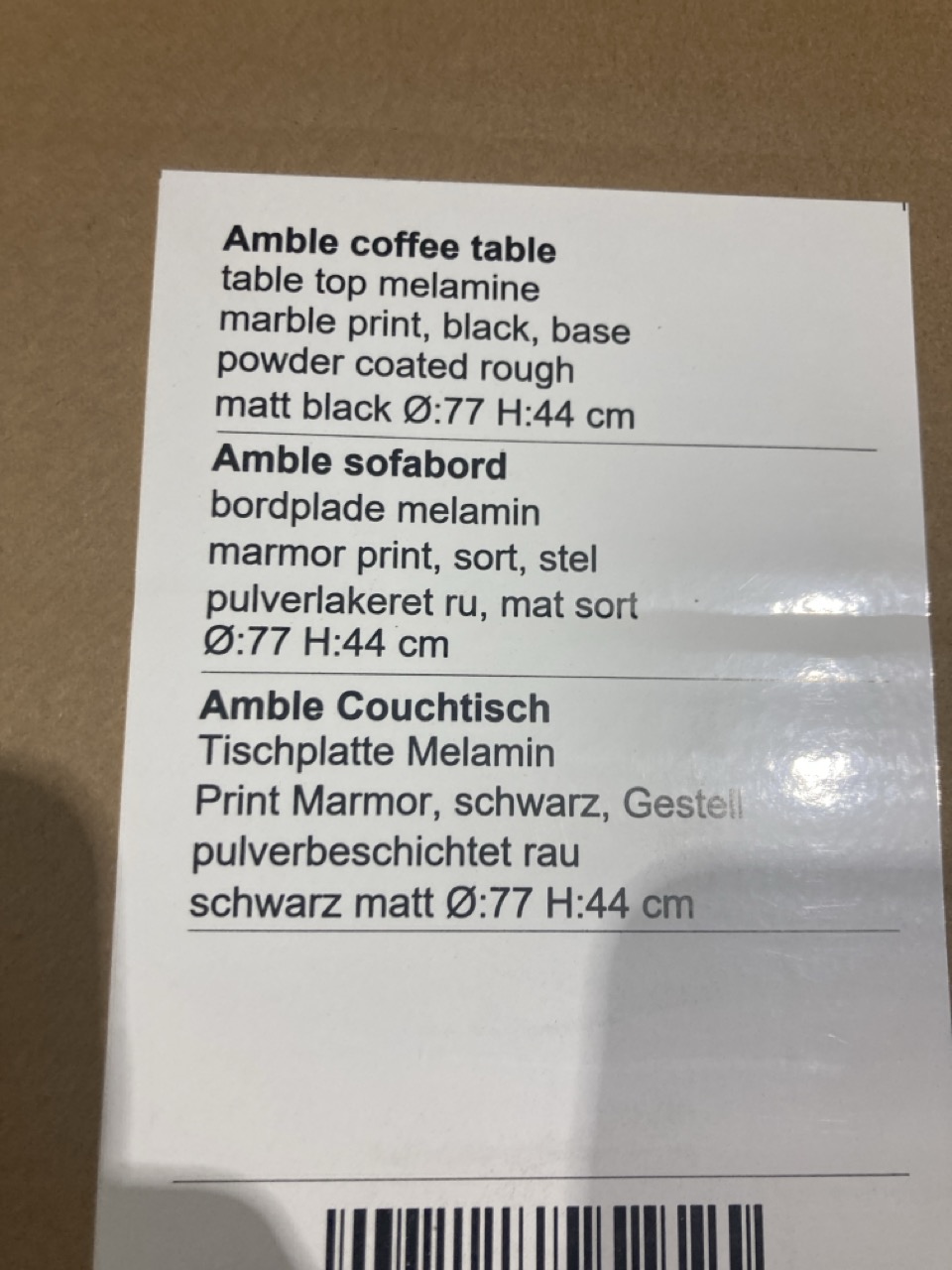 Lot 73  
            Birmingham - Collection or Delivery 

                
DAVID PHILLIPS AMBLE COFFEE TABLE IN BLACK MARBLE ORIGINAL RRP £261