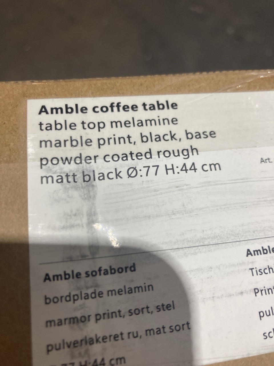 Lot 75  
            Birmingham - Collection or Delivery 

                
DAVID PHILLIPS AMBLE COFFEE TABLE IN BLACK MARBLE ORIGINAL RRP £261