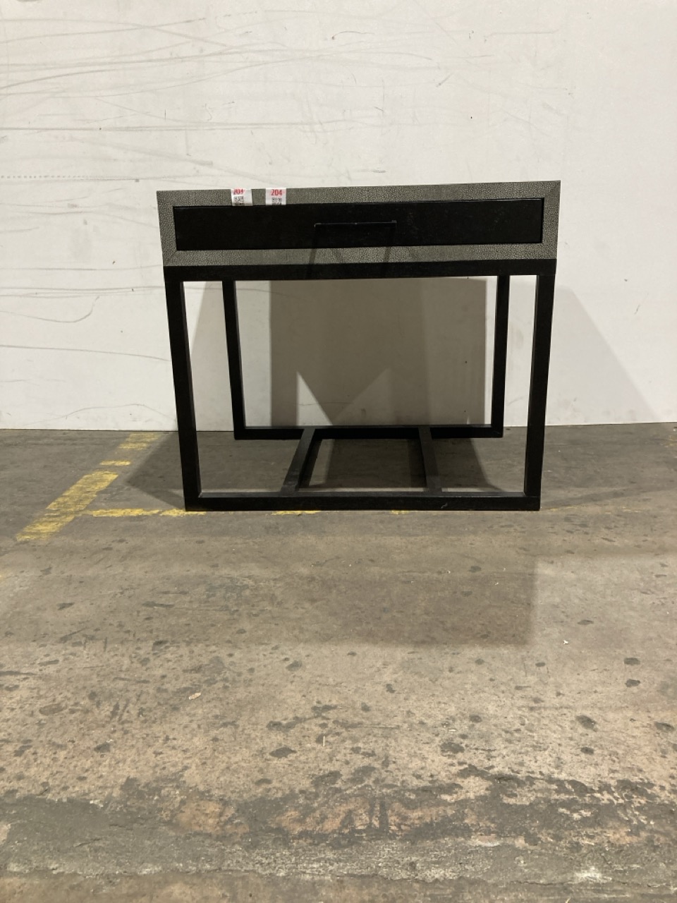 Lot 108  
            Birmingham - Collection or Delivery 

                
DAVID PHILLIPS RIVERIA BEDSIDE TABLE IN BLACK/STONE ORIGINAL RRP £1,060