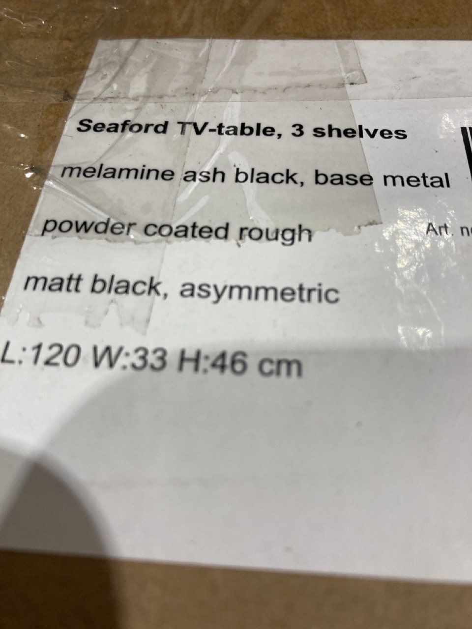 Lot 129  
            Birmingham - Collection or Delivery 

                
DAVID PHILLIPS SEAFORD TV TABLE MATT BLACK 120 X 33 X 46CM ORIGINAL RRP £205