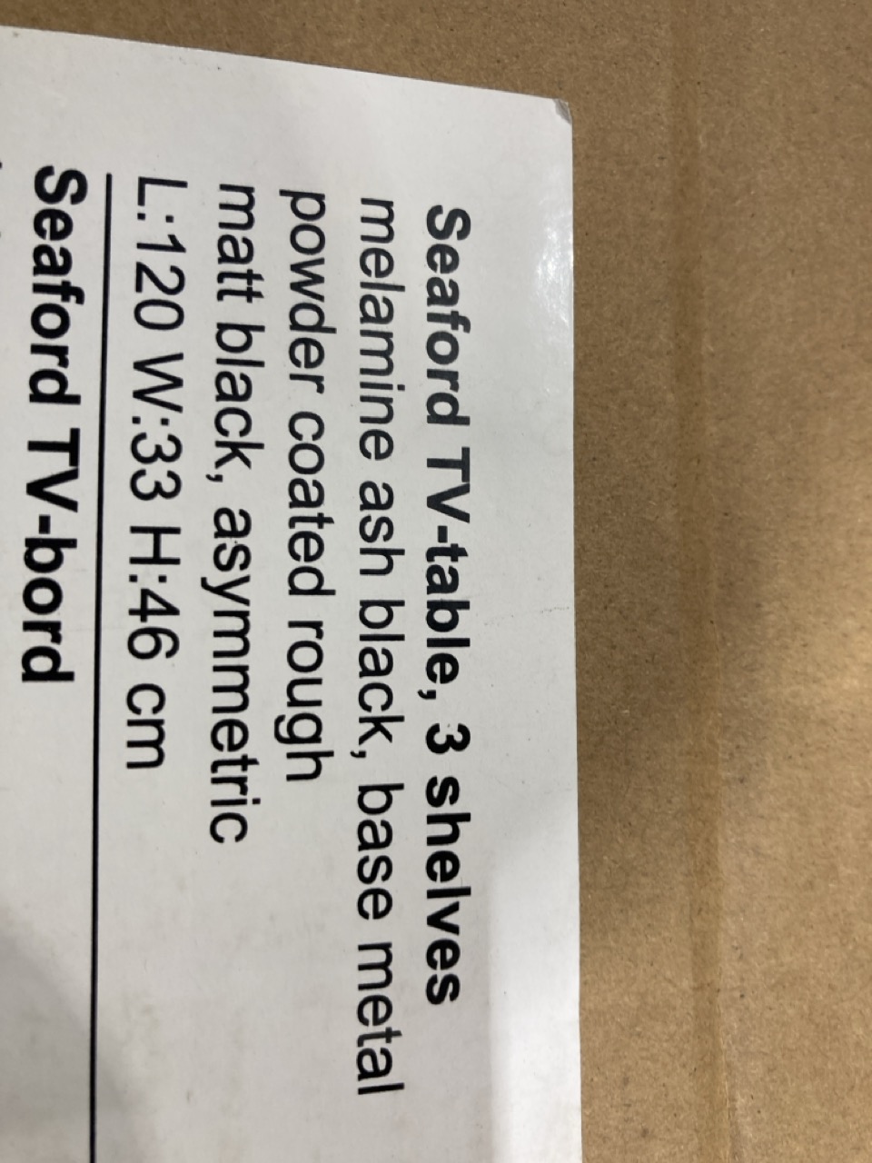 Lot 130  
            Birmingham - Collection or Delivery 

                
DAVID PHILLIPS SEAFORD TV TABLE MATT BLACK 120 X 33 X 46CM ORIGINAL RRP £205