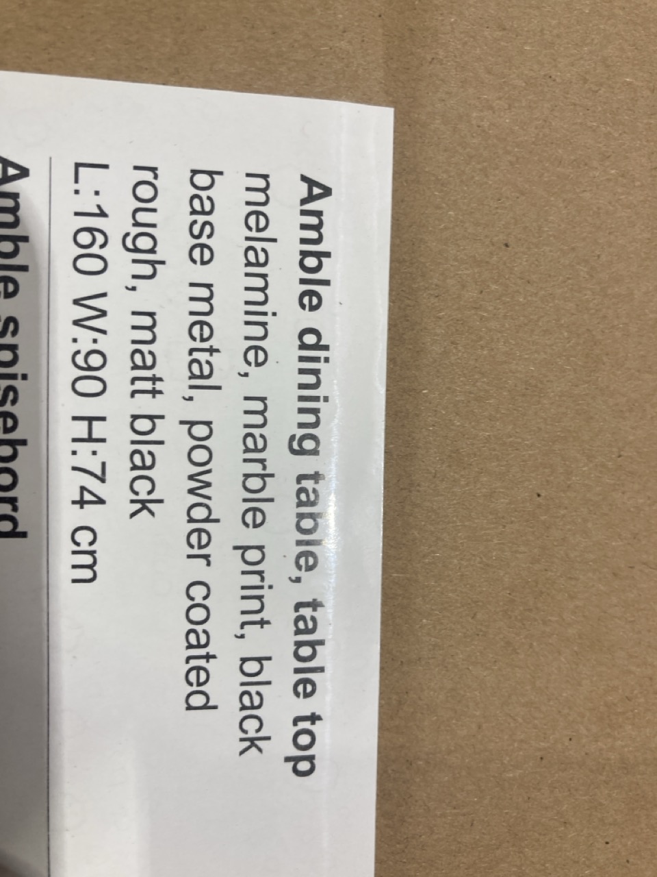 Lot 142  
            Birmingham - Collection or Delivery 

                
DAVID PHILLIPS AMBLE DINING TABLE MARBLE/BLACK  160 X 90 X 74CM ORIGINAL RRP £261