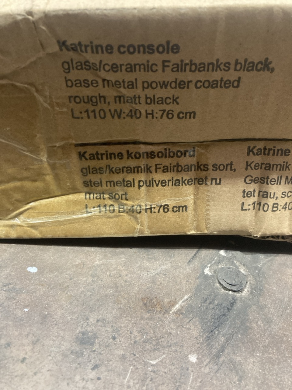 Lot 150  
            Birmingham - Collection Only 

                
DAVID PHILLIPS KATRINE CONSOLE TABLE GLASS/CERAMIC ORIGINAL RRP £219