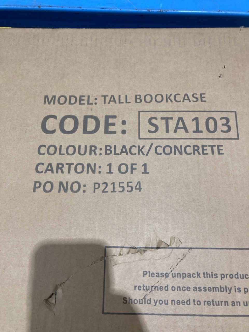 Lot 158  
            Birmingham - Collection or Delivery 

                
DAVID PHILLIPS TALL BOOKCASE IN BLACK/CONCRETE ORIGINAL RRP £159