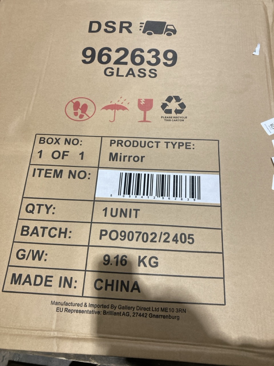 Lot 173  
            Birmingham - Collection Only 

                
DAVID PHILLIPS DOVER MIRROR IN ORGANIC BLACK ORIGINAL RRP £259