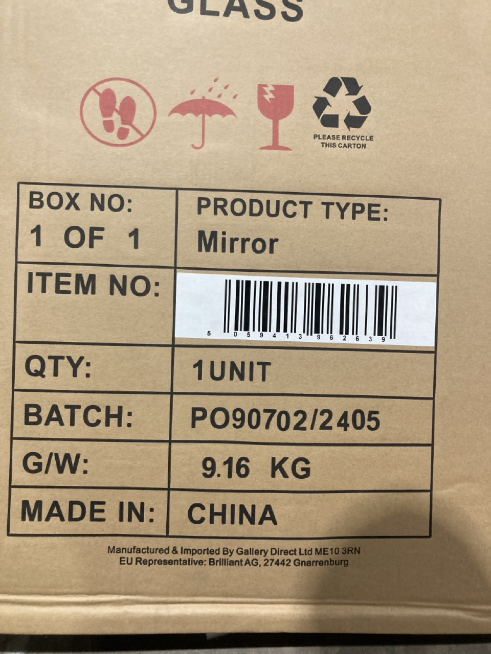 Lot 177  
            Birmingham - Collection Only 

                
DAVID PHILLIPS DOVER MIRROR IN ORGANIC BLACK ORIGINAL RRP £259