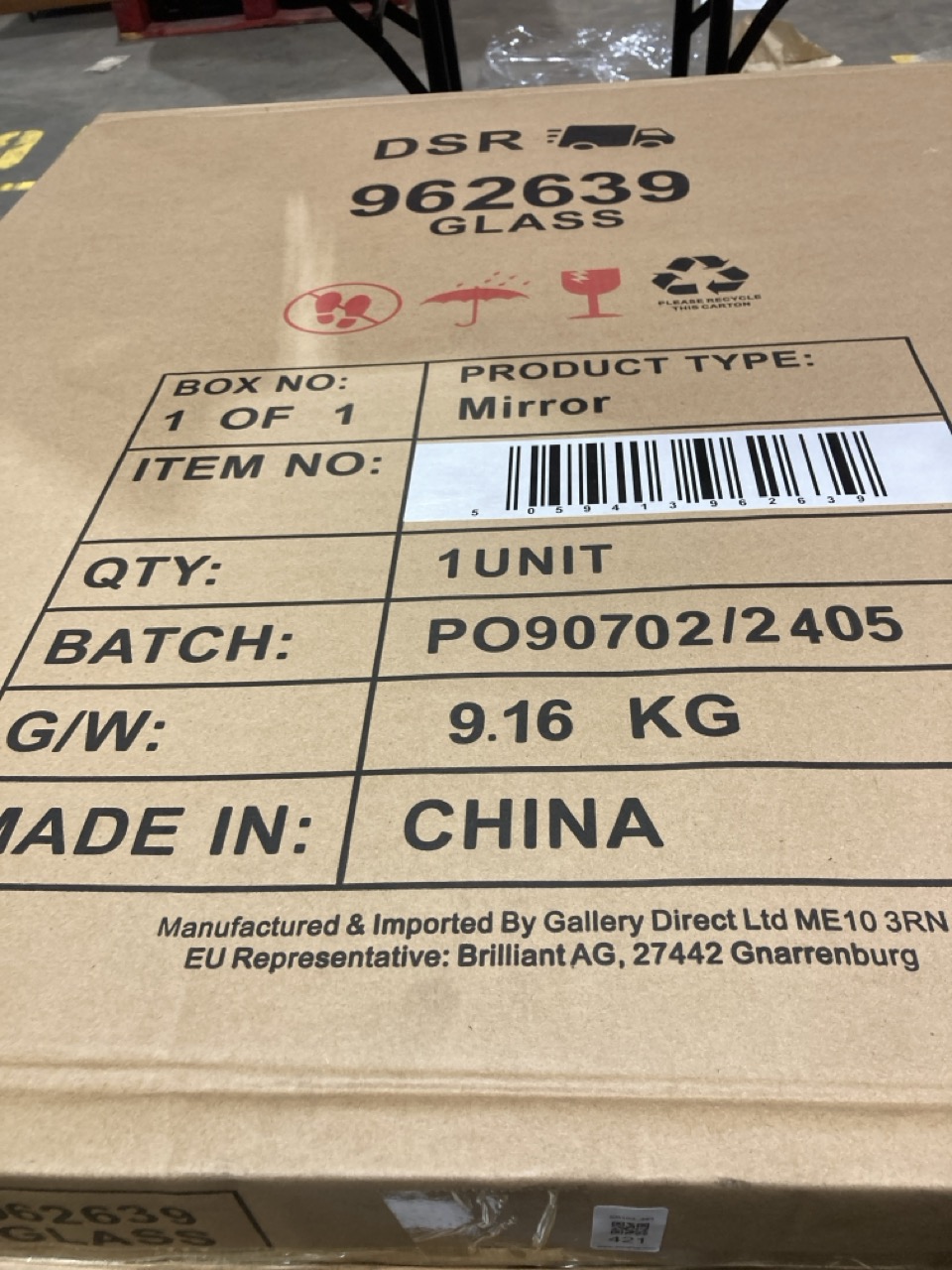 Lot 180  
            Birmingham - Collection Only 

                
DAVID PHILLIPS DOVER MIRROR IN ORGANIC BLACK ORIGINAL RRP £259