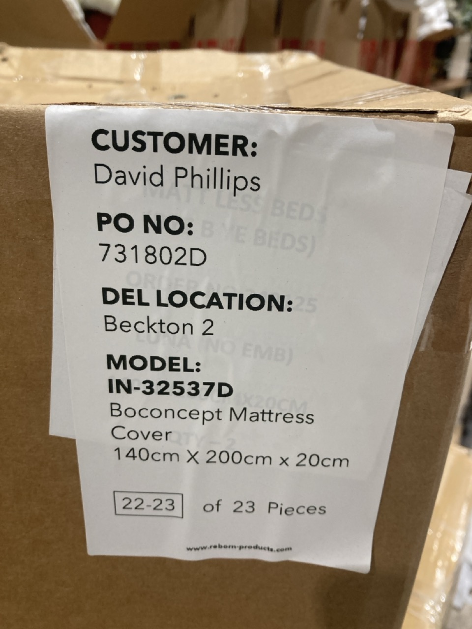 Lot 184  
            Birmingham - Collection or Delivery 

                
DAVID PHILLIPS BOCONCEPT DOUBLE MATTRESS COVER ORIGINAL RRP £180