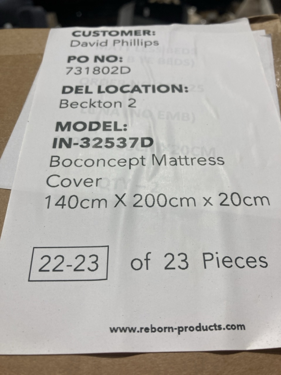 Lot 185  
            Birmingham - Collection or Delivery 

                
DAVID PHILLIPS BOCONCEPT DOUBLE MATTRESS COVER ORIGINAL RRP £180
